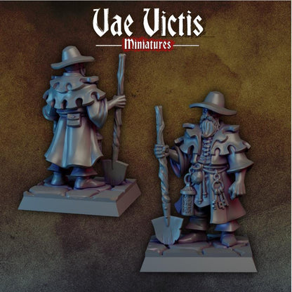 Fanatics and Zealots Warband, Rat Catcher, Sword Swallower, Grave Keeper, Fantasy Miniatures by Vae Victis, perfect for Fantasy Wargames