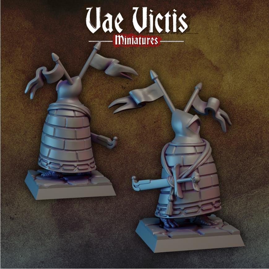 Fanatics and Zealots Warband, Rat Catcher, Sword Swallower, Grave Keeper, Fantasy Miniatures by Vae Victis, perfect for Fantasy Wargames