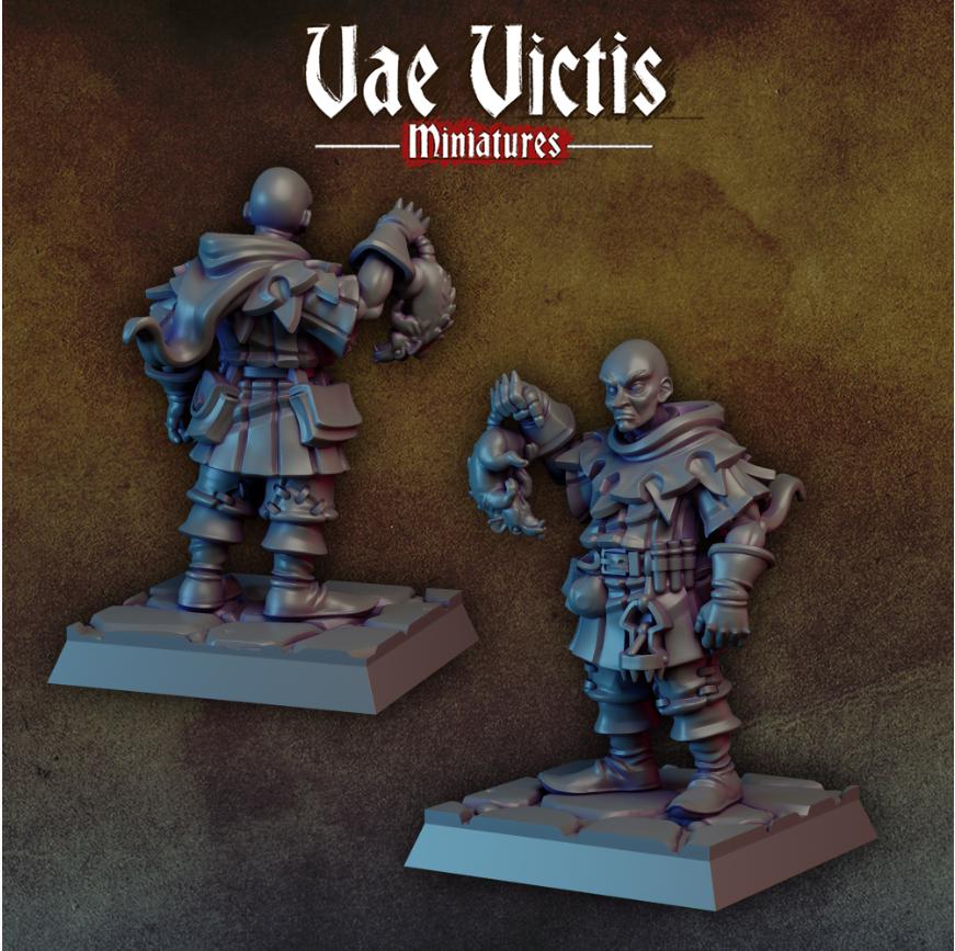 Fanatics and Zealots Warband, Rat Catcher, Sword Swallower, Grave Keeper, Fantasy Miniatures by Vae Victis, perfect for Fantasy Wargames