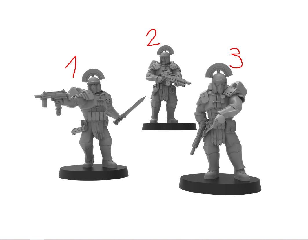 Roman Centurions, Imperial Guard, monopose Sci-Fi warriors by ThatEvilOne, Sci-fi Wargames Guard Proxy