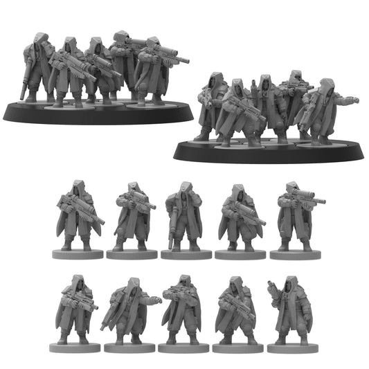 Smol Heckghost Recon Infantry, 8mm Scale Monopose Sci-Fi warriors by ThatEvilOne, Miniature Sci-Fi Wargames Proxy