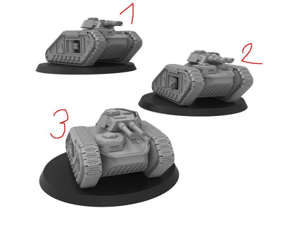 Smol Lunar Auxilia Squalo Light Tank, 8mm Scale Monopose Sci-Fi warriors by ThatEvilOne, Miniature Sci-Fi Wargames Proxy