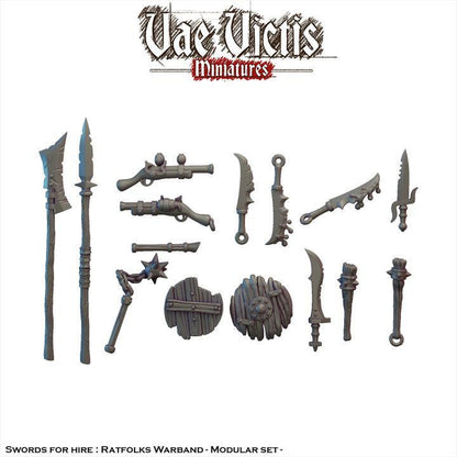 Ratkin Warband, Field Surgeon. Drummer, Noble Fighter,  Fantasy Miniatures by Vae Victis, perfect for Fantasy Wargames and Tabletop RPGs