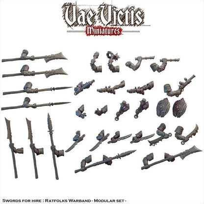 Ratkin Warband, Field Surgeon. Drummer, Noble Fighter,  Fantasy Miniatures by Vae Victis, perfect for Fantasy Wargames and Tabletop RPGs