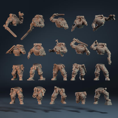 Modular Scout Swordsmen, Modular Sci-Fi warriors by ThatEvilOne