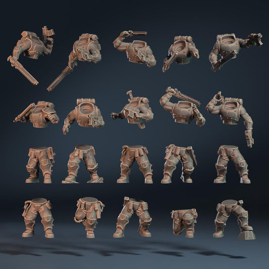 Modular Scout Swordsmen, Modular Sci-Fi warriors by ThatEvilOne