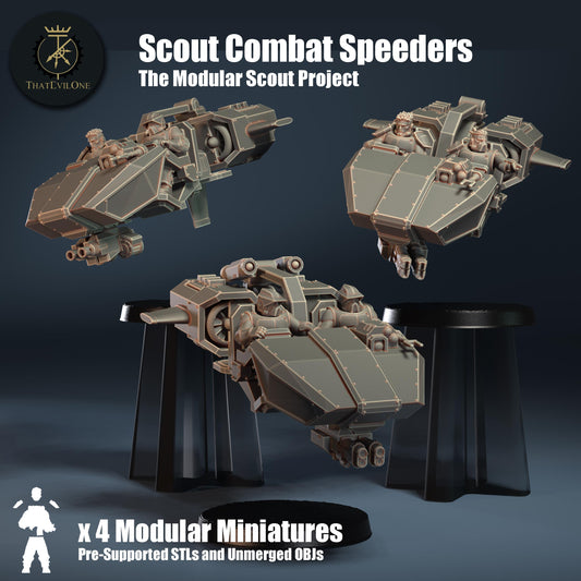 Scout Speeder, Modular Sci-Fi Vehicles by ThatEvilOne, Sci-Fi Wargames Proxy