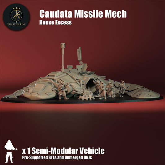 Caudata Missile Mech, Modular Sci-Fi Vehicle by ThatEvilOne, Sci-Fi Wargames Proxy, Imperial heretic Auxillia Transport Mech