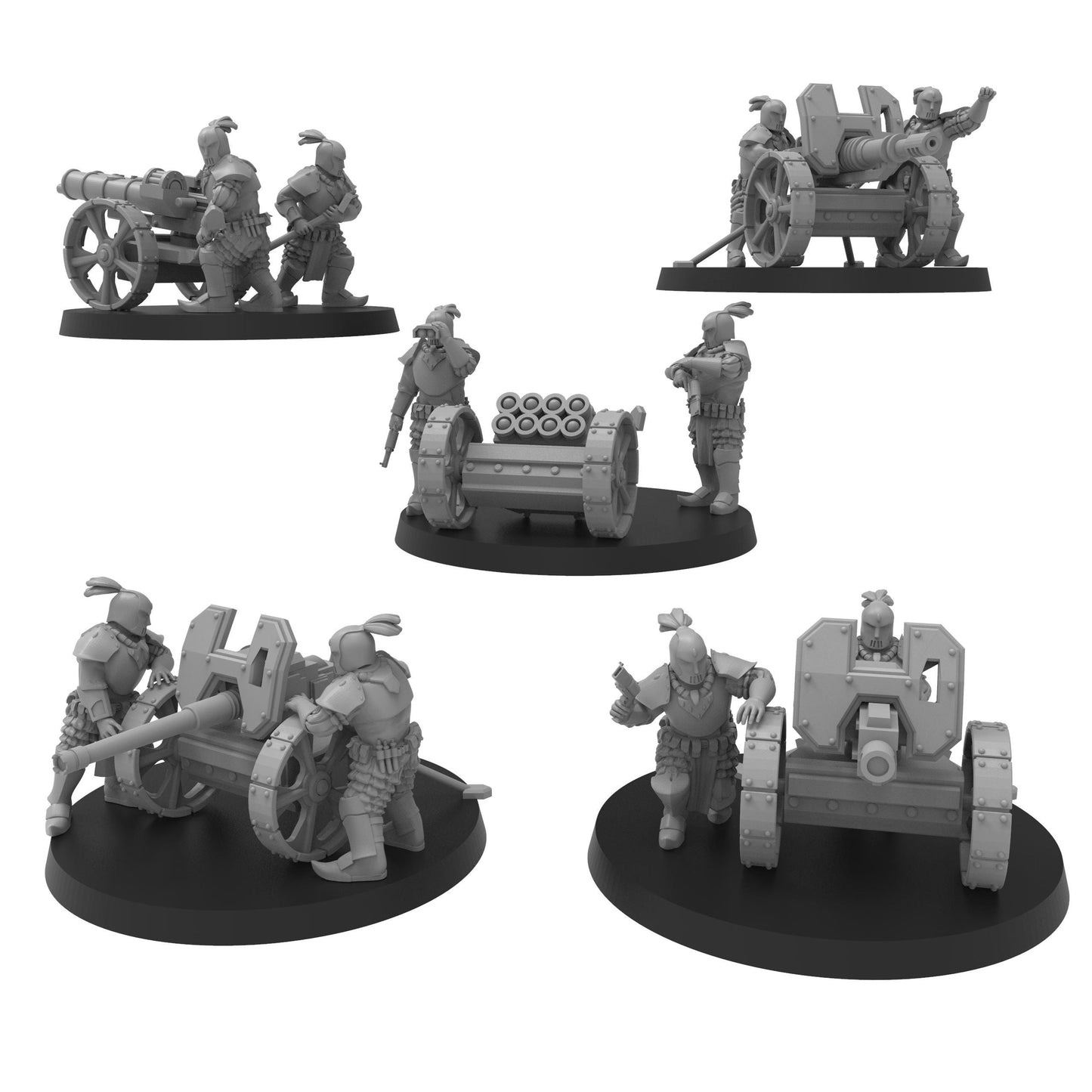 House Excess Heavy Weapon Carriages, Monopose Sci-Fi warriors by ThatEvilOne, Sci-Fi Wargames Proxy, Imperial heretic Auxilia Army