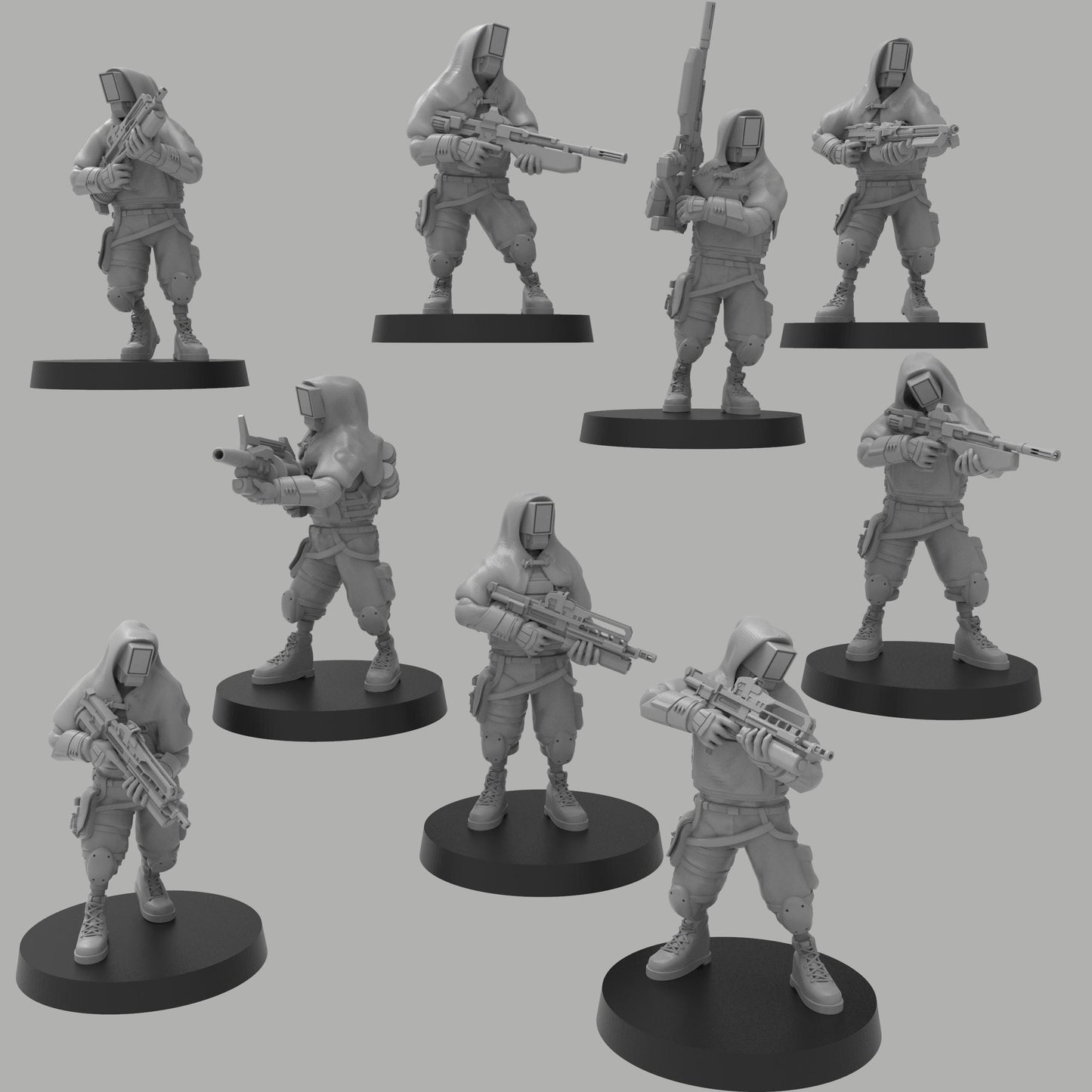 Unit KAE-1 "Specter", Semi-modular Sci-Fi warriors by ThatEvilOne, Sci-Fi Wargames Guard Proxy, Imperial Auxilia Army