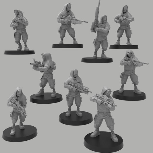 Unit KAE-1 "Specter", Semi-modular Sci-Fi warriors by ThatEvilOne, Sci-Fi Wargames Guard Proxy, Imperial Auxilia Army