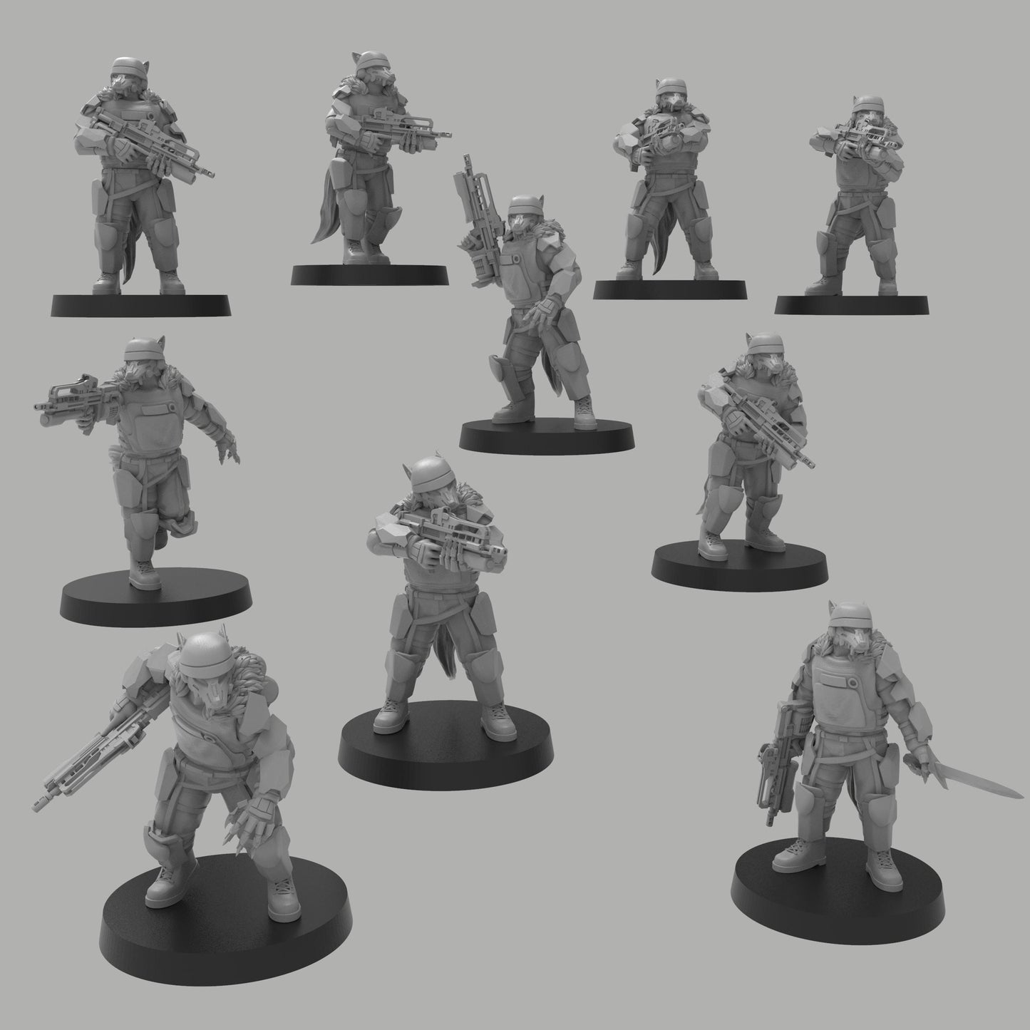 Unit 1341 "Vilkas", Semi-modular Sci-Fi warriors by ThatEvilOne, Sci-Fi Wargames Guard Proxy, Imperial Auxilia Army