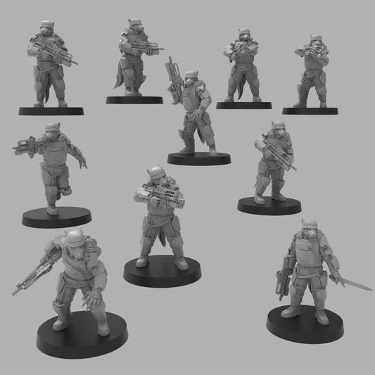 Unit 1341 "Vilkas", Semi-modular Sci-Fi warriors by ThatEvilOne, Sci-Fi Wargames Guard Proxy, Imperial Auxilia Army