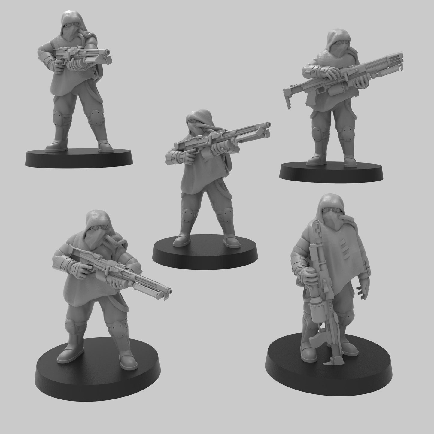 Heck Ghosts Conscripted Miners w/ Special Weapons, Semi-modular Sci-Fi warriors by ThatEvilOne