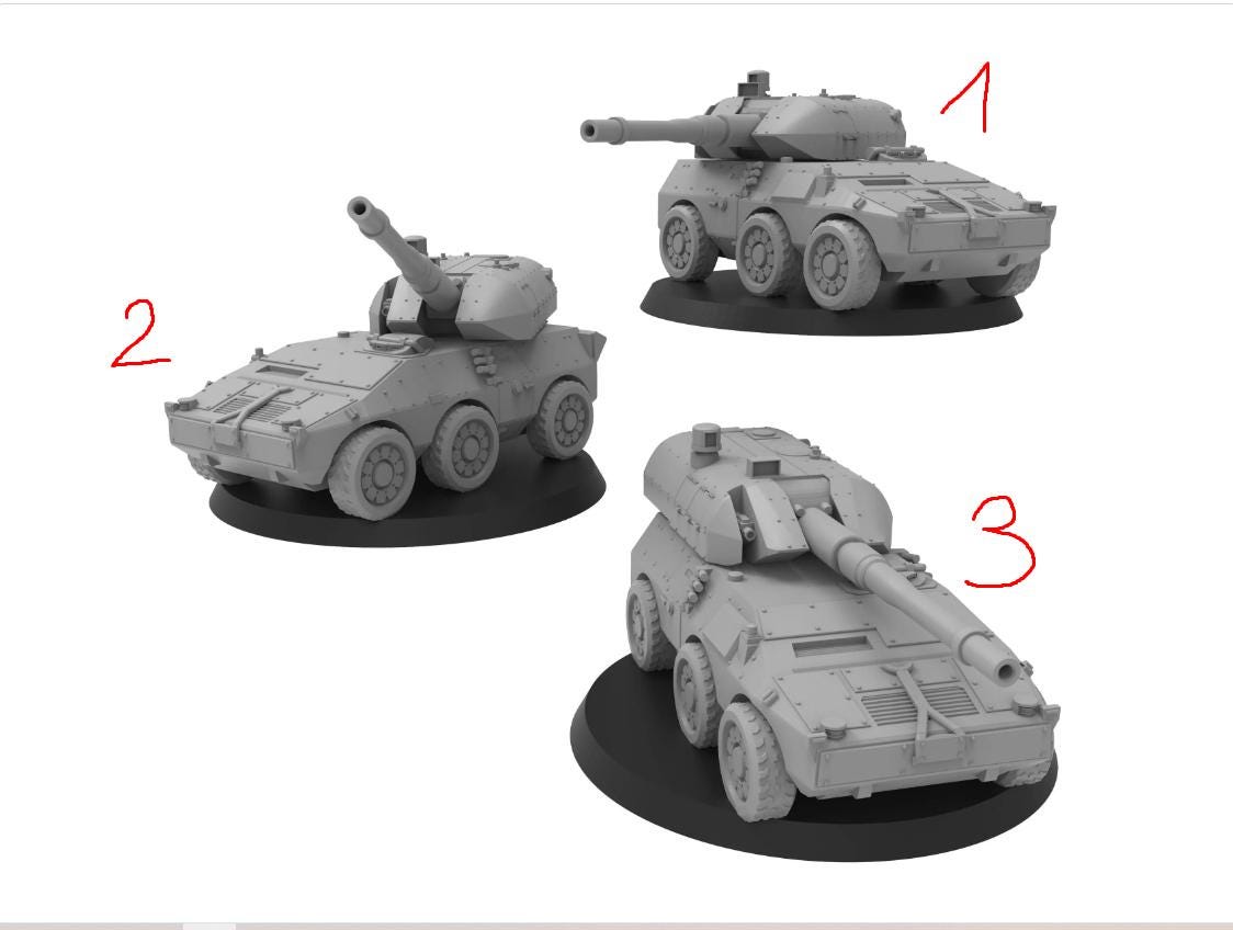 Smol Roman Porcupine SPG, 8mm Scale Monopose Sci-Fi warriors by ThatEvilOne, Miniature Sci-Fi Wargames Proxy