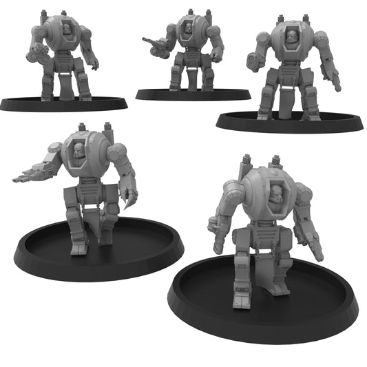 Smol Genewarrior Ironclads, 8mm Scale Monopose Sci-Fi warriors by ThatEvilOne, Miniature Sci-Fi Wargames Proxy