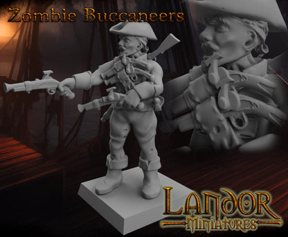Zombie Buccaneers, Modular Undead Swashbucklers by Landor Miniatures! Vampire Coast for Fantasy Wargames