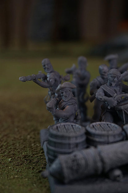 Zombie Buccaneers, Modular Undead Swashbucklers by Landor Miniatures! Vampire Coast for Fantasy Wargames