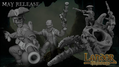 Rotten Crabs, Modular Undead Swashbucklers by Landor Miniatures! Vampire Coast for Fantasy Wargames