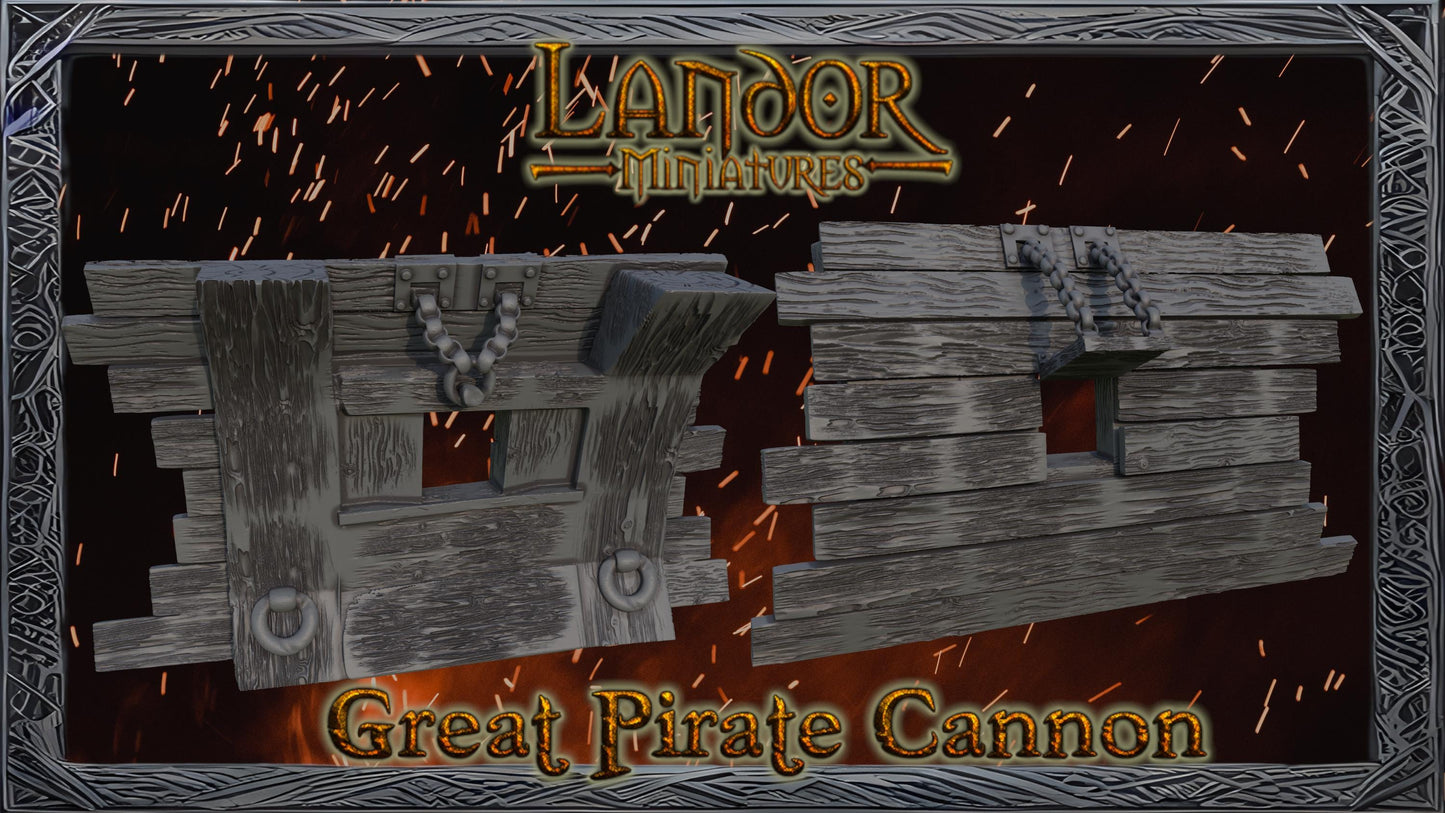 Great Pirate Cannon, Modular Undead Swashbucklers by Landor Miniatures! Vampire Coast for Fantasy Wargames