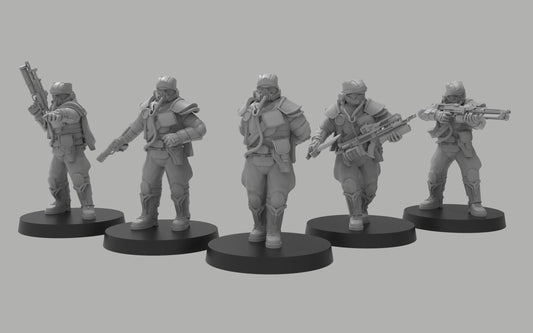 The Heck Ghosts Colonel , Semi-modular Sci-Fi Commander Model by ThatEvilOne, Sci-Fi Wargames Guard Proxy