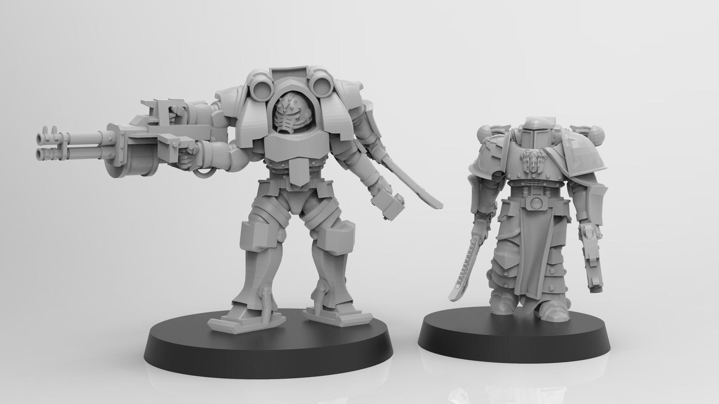 Perfect Sons Oblit-Reavers, Monopose Sci-Fi warriors by ThatEvilOne, Sci-Fi Wargames Proxy