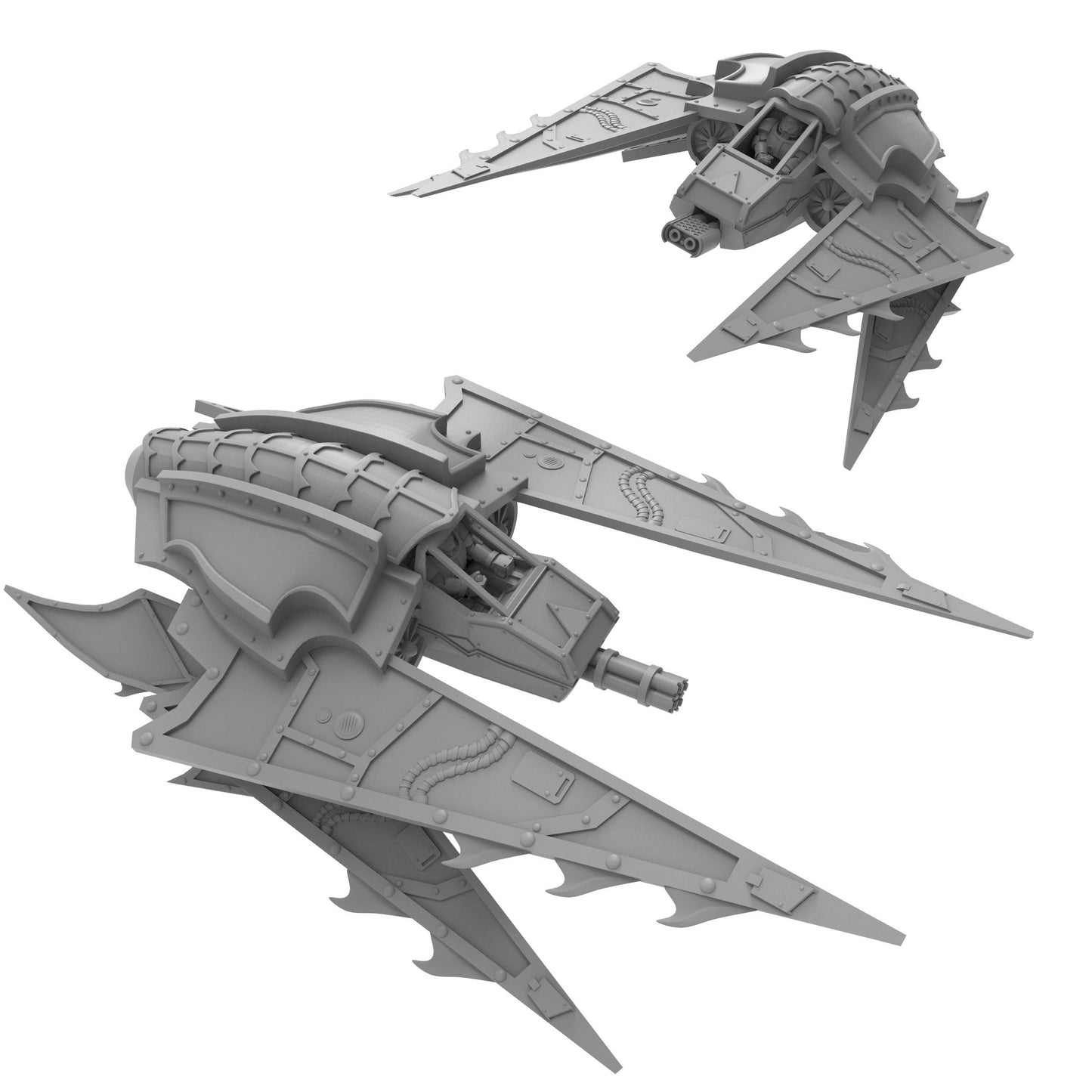 Perfect Sons Wyvern Strike Fighter, Monopose Sci-Fi Vehicle by ThatEvilOne, Sci-Fi Wargames Proxy,
