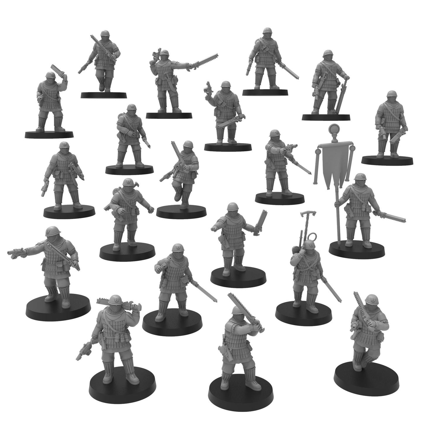 Foederatii Swordsmen, Imperial Guard, monopose Sci-Fi warriors by ThatEvilOne, Sci-Fi Wargames Guard Proxy