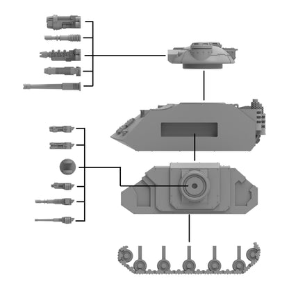 Palatinii Grav Tank, Multipart modular Sci-Fi warriors by ThatEvilOne, Sci-Fi Wargames Proxy