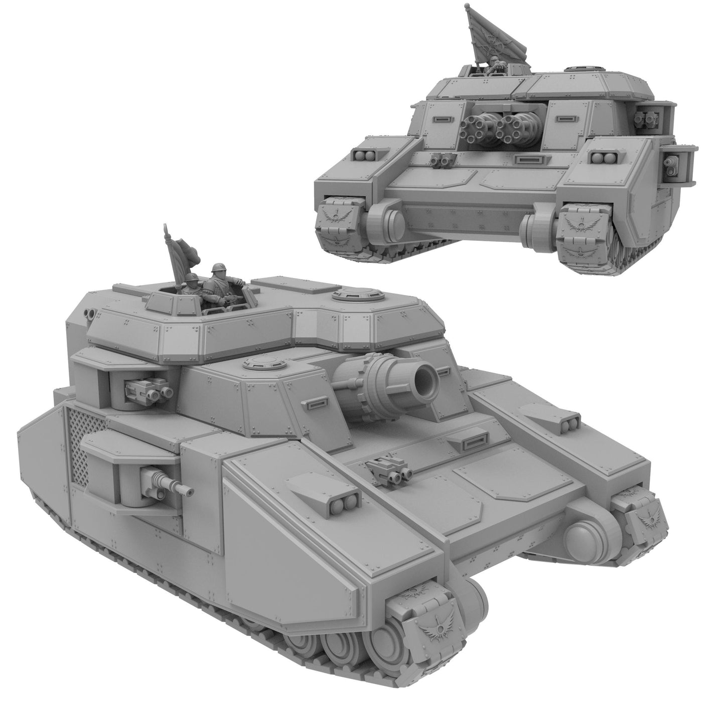 Byzantine Super Heavy Siege Tank, Imperial Guard, multipart Sci-Fi warriors by ThatEvilOne, Sci-Fi Wargames Guard Proxy