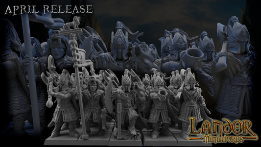 Elven Royal Guard, Modular High Elven miniatures by Landor Miniatures! High Elves for Fantasy Wargames