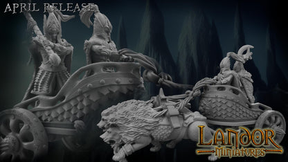 Royal Guard Chariot, Modular High Elven miniatures by Landor Miniatures! High Elves for Fantasy Wargames