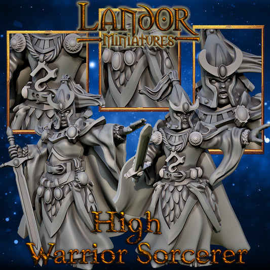 High Elf Sword Sorcerer, Modular High Elven miniatures by Landor Miniatures! High Elves for Fantasy Wargames