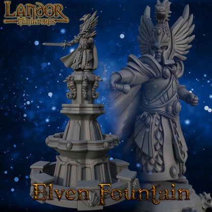 Elven Fountain, Modular High Elven Terrain by Landor Miniatures! High Elves for Fantasy Wargames