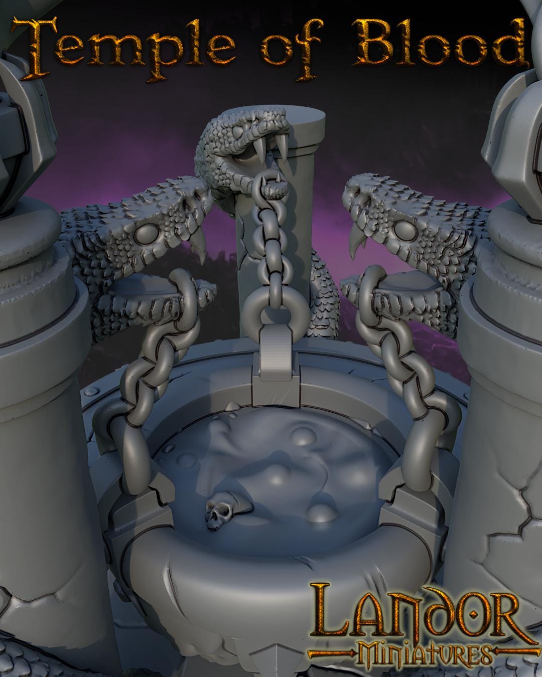 Temple of Blood, Modular Dark Elven miniatures by Landor Miniatures! Dark Elves for Fantasy Wargames