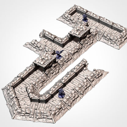 MODULAR TRENCHES WWII Trench Terrain Set, Perfect for Tabletop Wargames