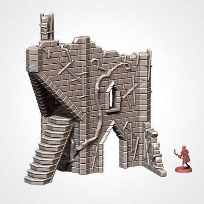Modular CURSED FORTRESS by Txarli Factory Fantasy Terrain Ruined Castle Set, Perfect for Tabletop Wargames