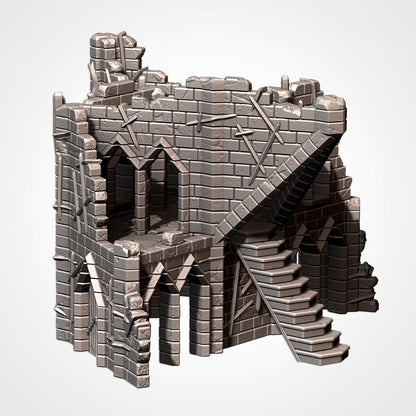 Modular CURSED FORTRESS by Txarli Factory Fantasy Terrain Ruined Castle Set, Perfect for Tabletop Wargames