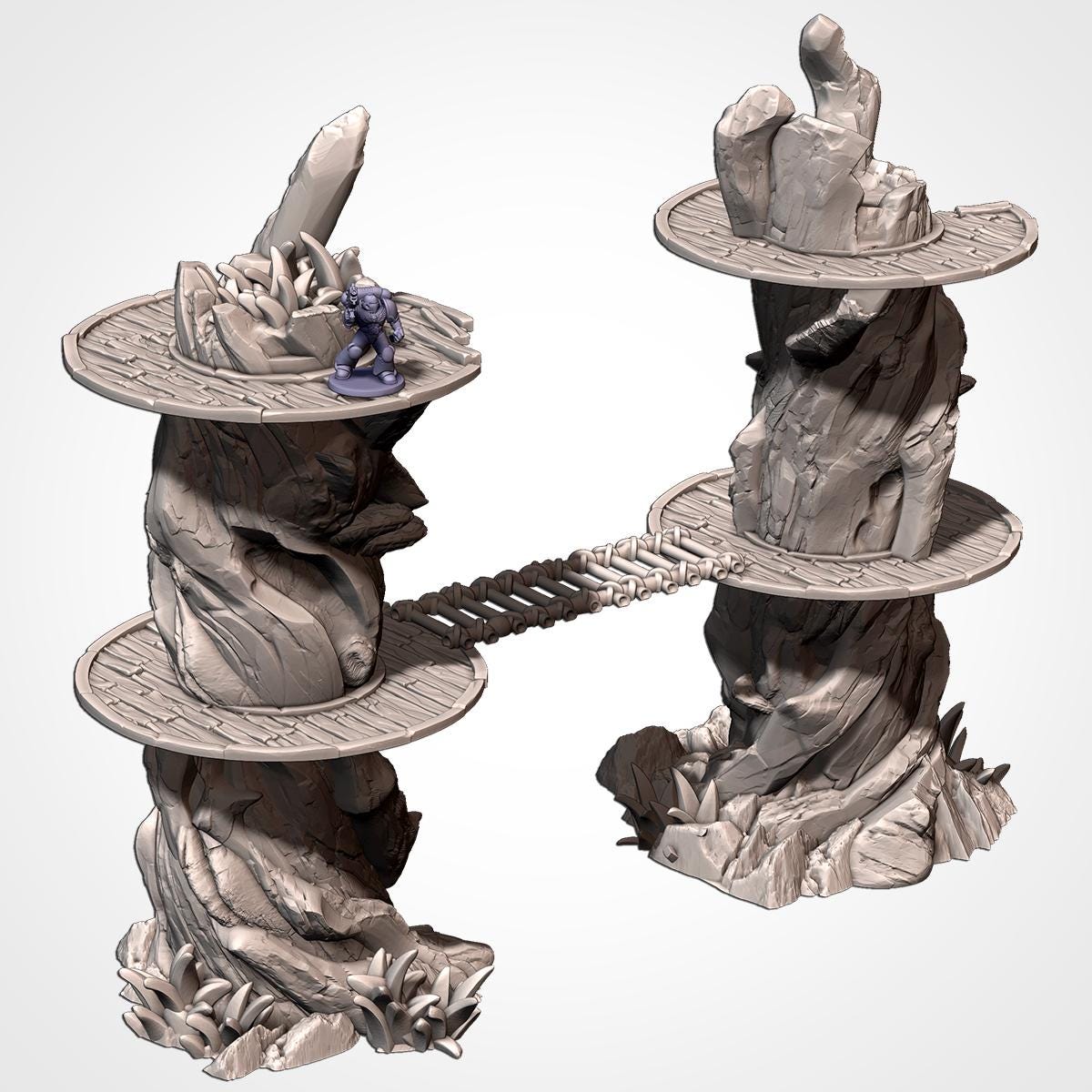 MODULAR GIANT TREES Txarli Factory Forest Hideout Modular Terrain Set, Perfect for Tabletop Wargames