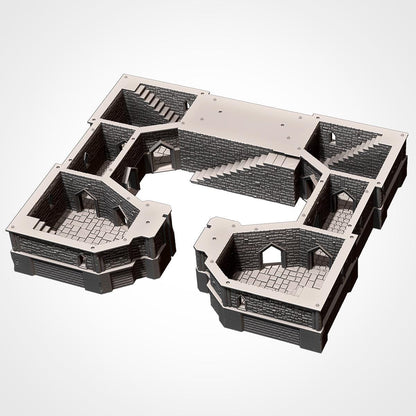 Modular CASTLE / STRONGHOLD by Txarli Factory Fantasy Terrain Ruined Castle Set, Perfect for Tabletop Wargames