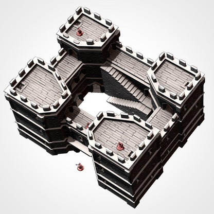 Modular CASTLE / STRONGHOLD by Txarli Factory Fantasy Terrain Ruined Castle Set, Perfect for Tabletop Wargames