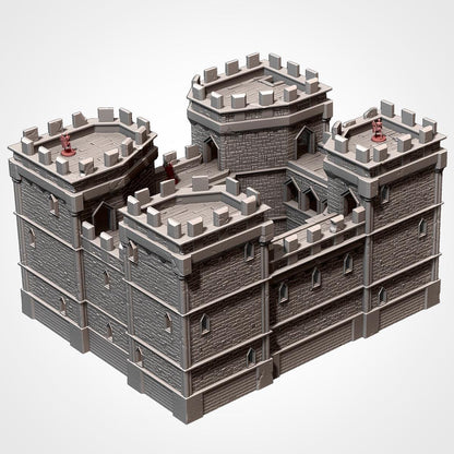 Modular CASTLE / STRONGHOLD by Txarli Factory Fantasy Terrain Ruined Castle Set, Perfect for Tabletop Wargames