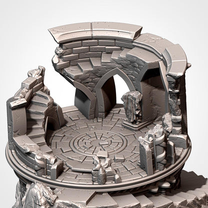 Modular RUINS on the MOUNTAIN by Txarli Factory Fantasy Terrain Ruined Castle Set, Perfect for Tabletop Wargames