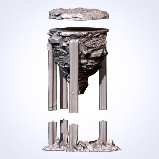 Modular FLOATING ROCKS Txarli Factory Fantasy Dimension Terrain, Gravitational Anomaly Set, Perfect for Tabletop Wargames