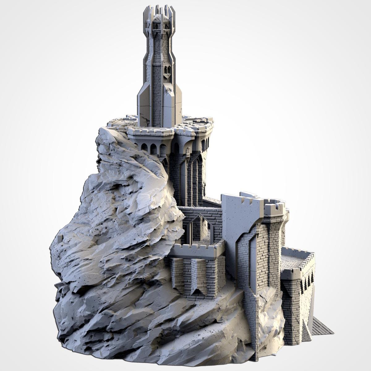 Modular DARK FORTRESS by Txarli Factory Fantasy Terrain Ruined Castle Set, Perfect for Tabletop Wargames