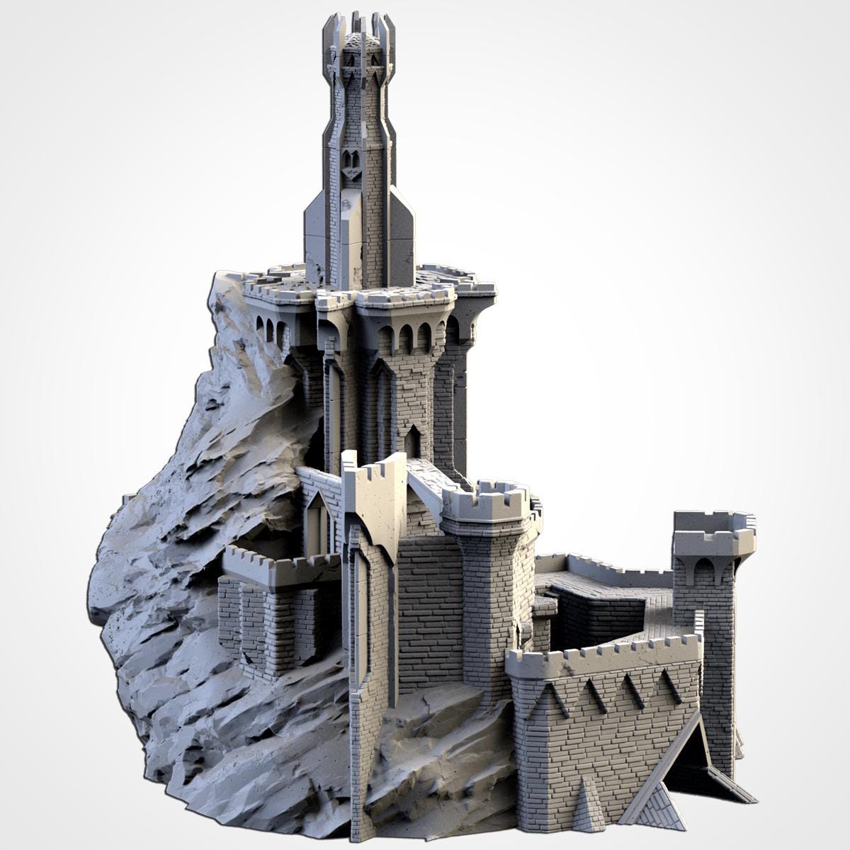 Modular DARK FORTRESS by Txarli Factory Fantasy Terrain Ruined Castle Set, Perfect for Tabletop Wargames