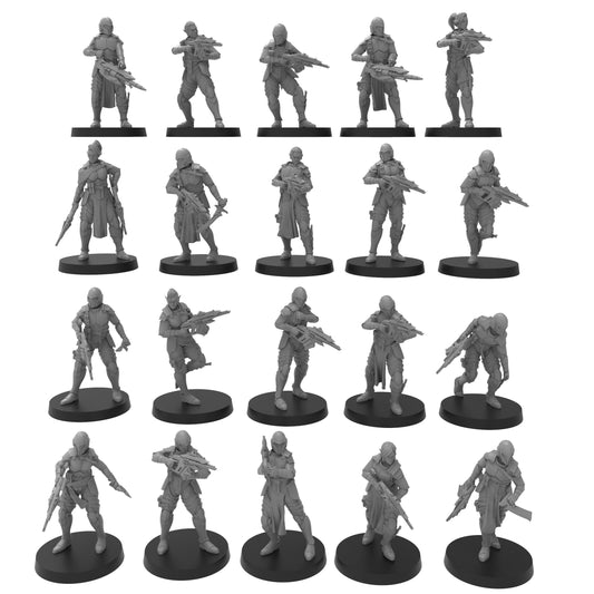 Elven Corsairs, monopose Sci-Fi warriors by ThatEvilOne, Grimdark Space elf proxy