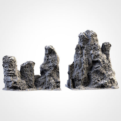 VOLCANIC ROCKS Modular Wargaming Hill Terrain by Txarli Factory for Tabletop Wargames