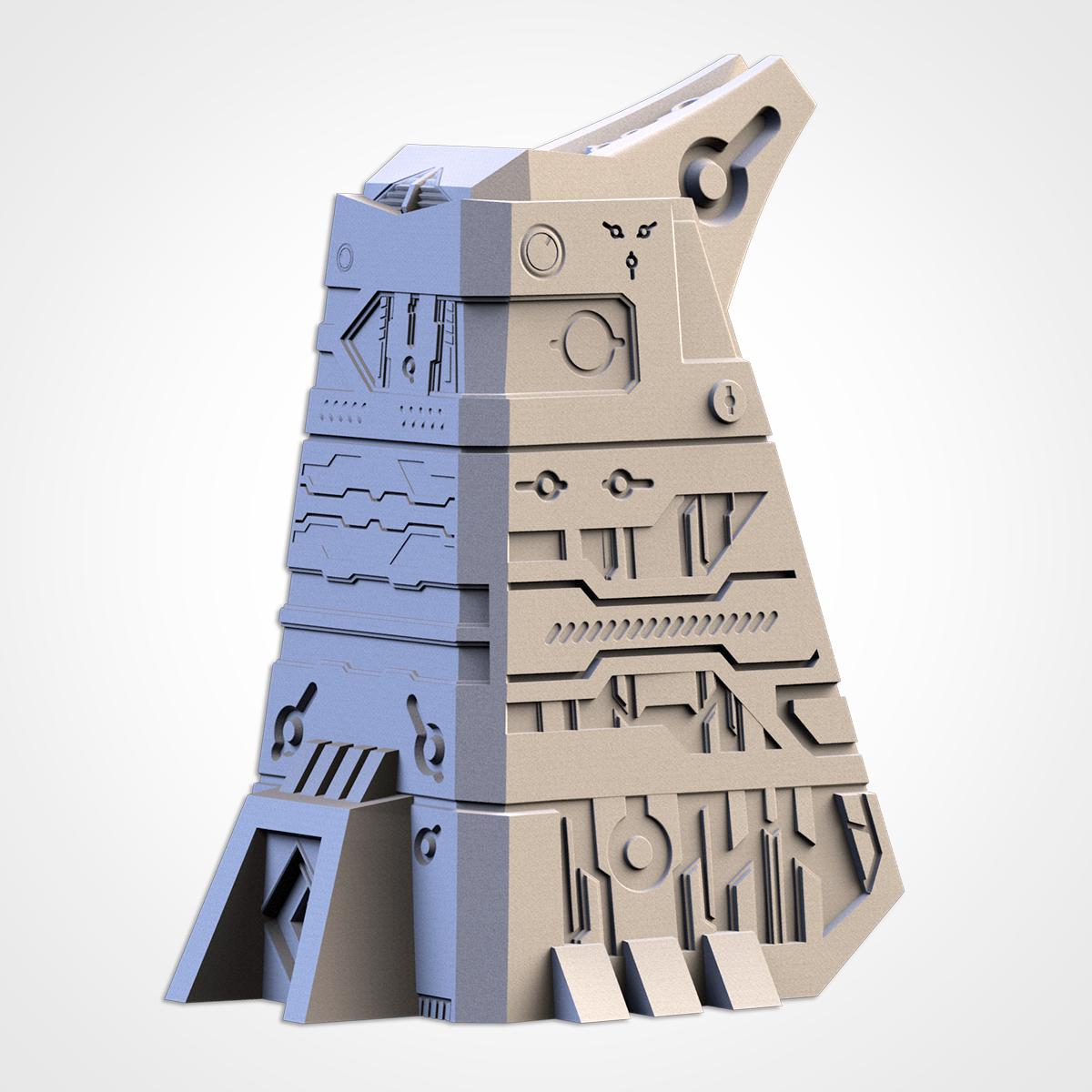 XENO PYRAMIDS 02 Modular Wargaming Space Pharaoh World Terrain by Txarli Factory for Tabletop Wargames