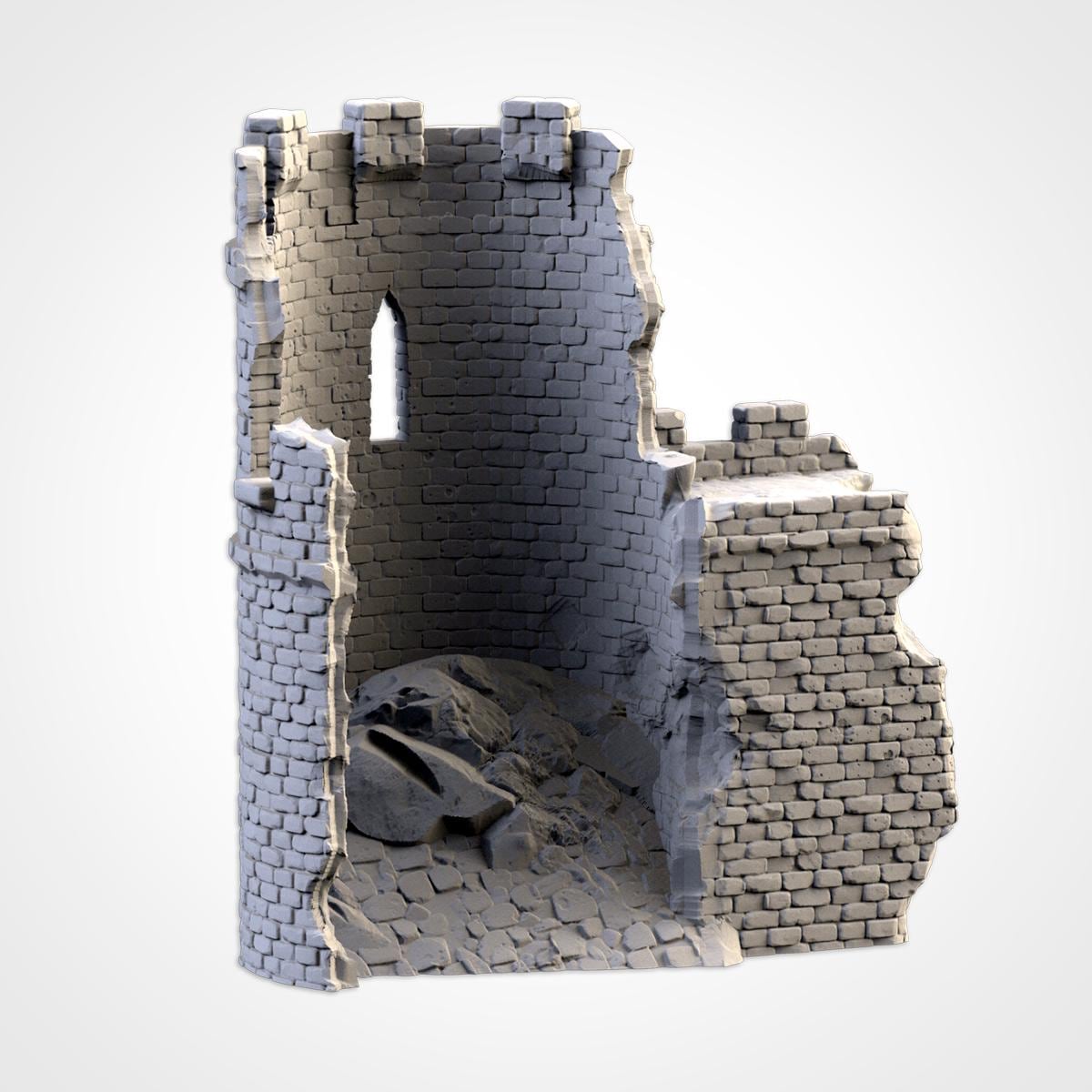 Modular RUINED CASTLE by Txarli Factory Fantasy Terrain Ruined Castle Set, Perfect for Tabletop Wargames